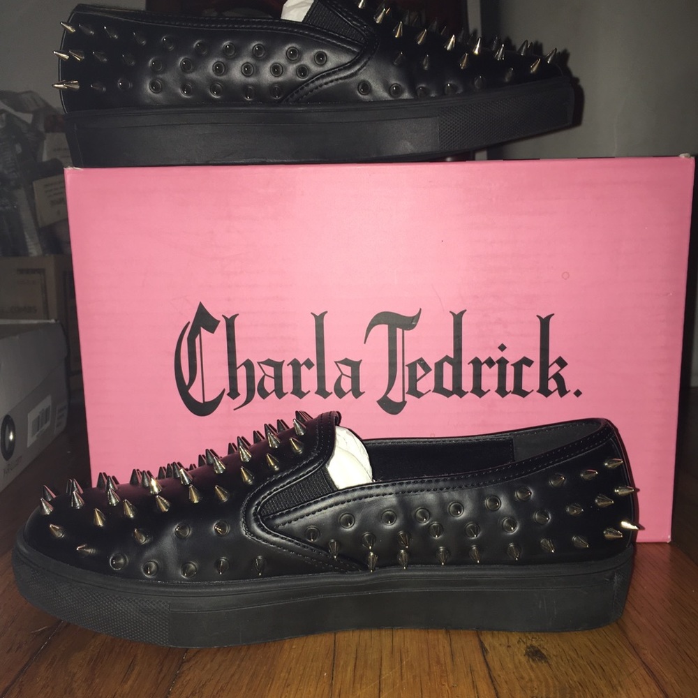 Charla Tedrick spiked slip on sneaker